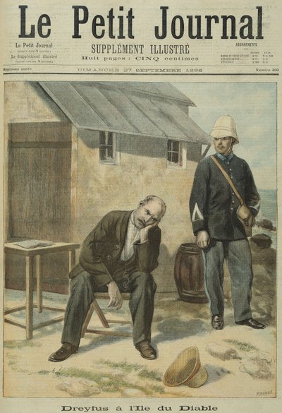Alfred Dreyfus on Devils Island, from Le Petit Journal by French School